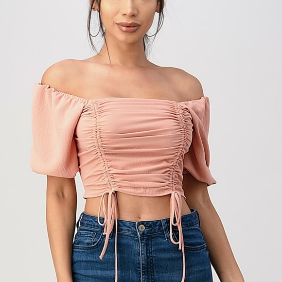 Double scrunch crop top - Picture 2 of 2